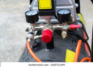 Manometers of domestic reciprocating compressor close-up. - Shutterstock ID 1450711499