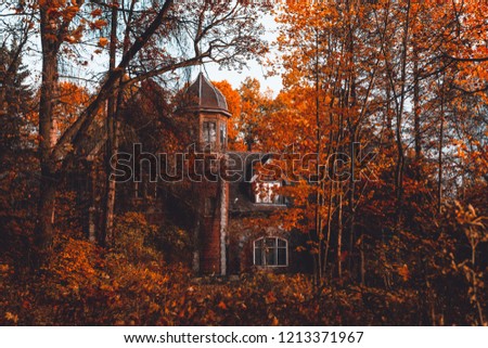 Similar – Medieval castle ruins in autumn, Krimulda, Sigulda, Latvia