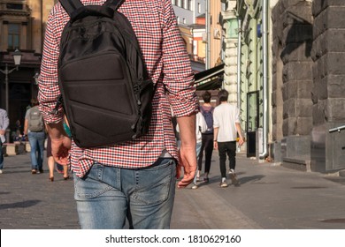 5,826 Man wearing backpack city Images, Stock Photos & Vectors ...