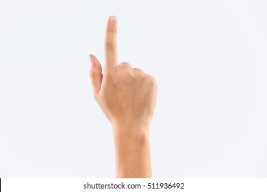 The Man's Hand Isolated On White Background