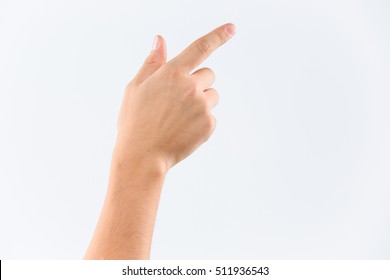 The Man's Hand Isolated On White Background