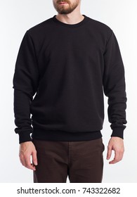 Man's Sweatshirt Of Black Color