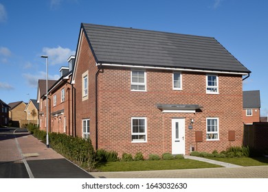 Mansfield, Nottinghamshire, UK. February 12th 2020. New Housing Development On The Outskirts Of Mansfield Helping To Solve The Housing Crisis.