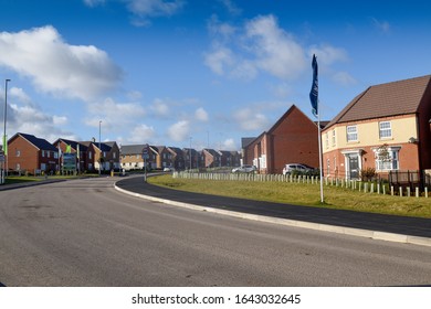 Mansfield, Nottinghamshire, UK. February 12th 2020. New Housing Development On The Outskirts Of Mansfield Helping To Solve The Housing Crisis.