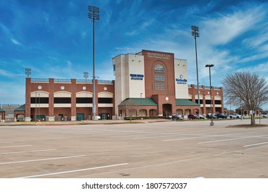 Mansfield, Texas - January 21 2020: City Of Mansfield Texas ISD High School Football Stadium.