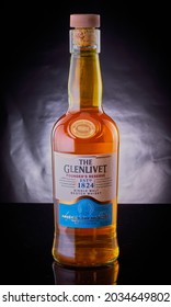 Mansfield,Nottingham,United Kingdom-28th August 2021:Studio product image of The Glenlivet Founders Reserve, single malt scotch whisky,it is from the Speyside region of Scotland.