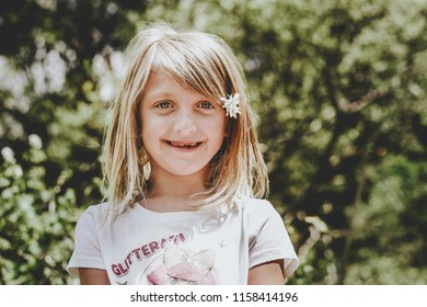 Manti, UT / United States - June 7, 2018: Young Little Girl 