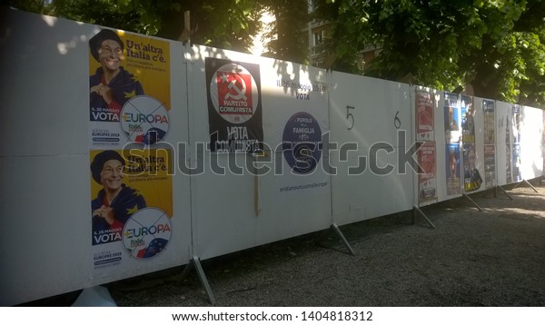 Mantova Corso Garibaldi Italy Political Propaganda Stock Photo