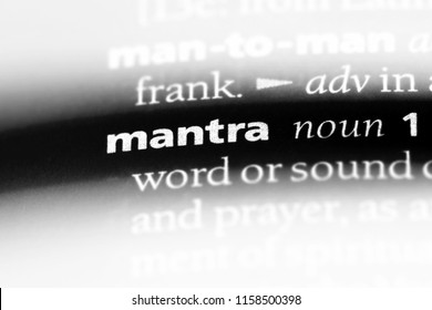 Mantra Word In A Dictionary. Mantra Concept.