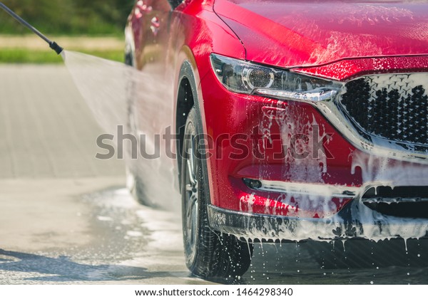 Manual Car Wash Pressurized Water Car Stock Photo Edit Now 1464298340