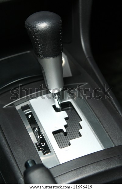 manual shift gear lever in\
car