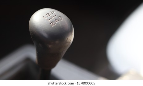 Manual Transmission Stick Shift Inside A Mini Van Vintage