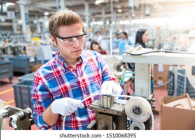 Manual worker working at a factory
