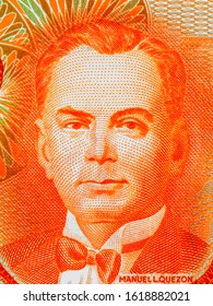 Manuel L. Quezon Portrait From Philippine 20 Peso 1970 Banknotes. 