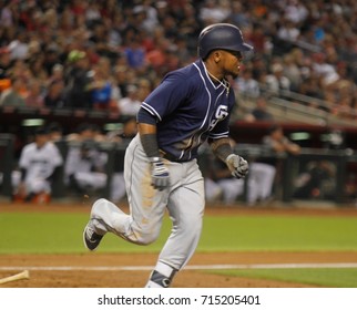 Manuel Margot Centerfielder For The San Diego Padres At Chase Field In Phoenix Arizona USA September 8,2017