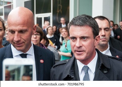 Manuel Valls , French Prime Minister, At The Frankfurt Bookfair / Buchmesse Frankfurt 2016 In Frankfurt Am Main, Germany