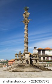 Manueline Pillory On The Terrace Of The Cathedral, Porto, Portugal.