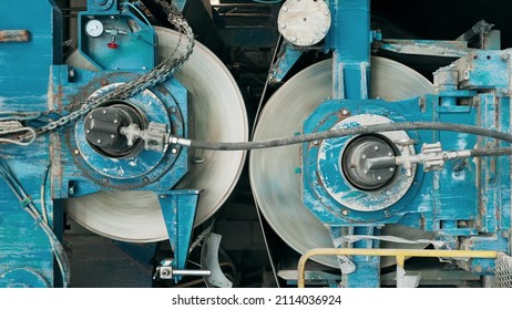 Manufactoring Equipment Produce Paper Machine Shafts At Paper Mill. Equipment Paper Machine Shafts At Paper Mill.