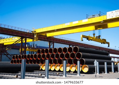 Manufacture Of Steel Pipes For The Subsea Gas Pipeline In The Factory