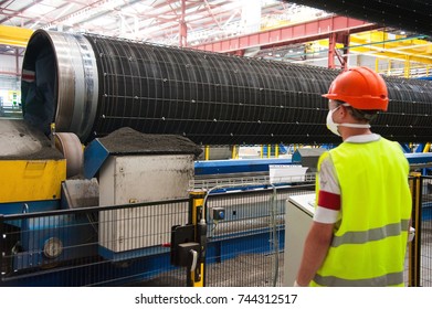 Manufacture Of Steel Pipes For The Subsea Gas Pipeline In The Factory