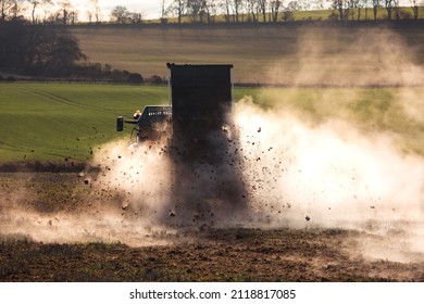 Manure Spreading On A Cold Winters Morning