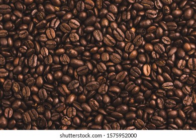 Many aromatic coffee beans for a cafe or restaurant