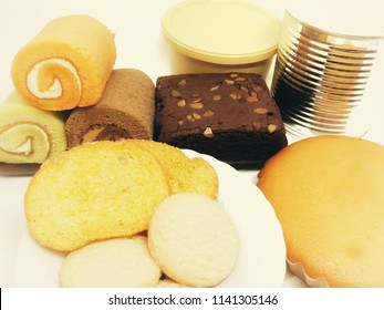 Many Bakery Made From Magarin, Vegetable Fats, Creamer Full Of Trans-unsaturated Fatty Acids (trans Fat) In Warm Light