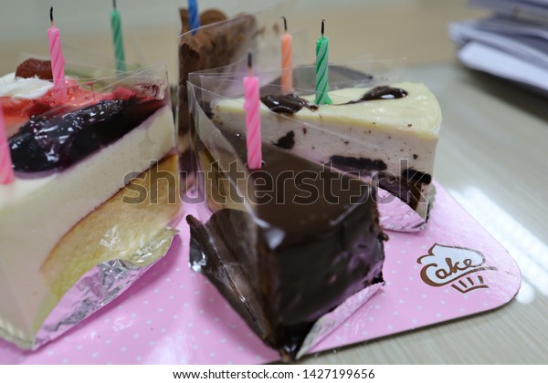 Many Birth Day Cakes Office Room Stock Photo Edit Now