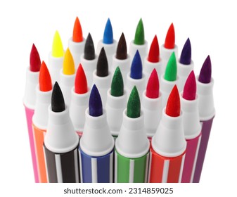 Many bright colorful markers