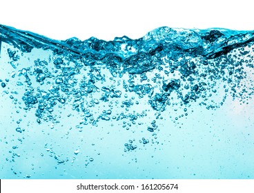 Many bubbles in water close up, abstract water wave with bubbles - Powered by Shutterstock