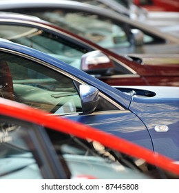 Many Cars Parked In A Row