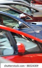 Many Cars Parked In A Row