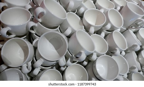 Many Cheap White Cups  For Sale. Everything Must Be Sold