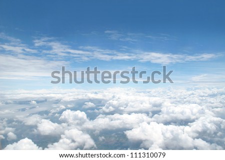 many cloud in fantastic blue sky