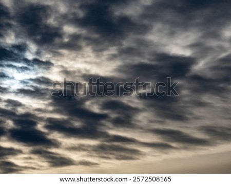 Many clouds in the blue sky