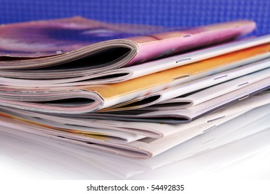 Many color magazines - Shutterstock ID 54492835
