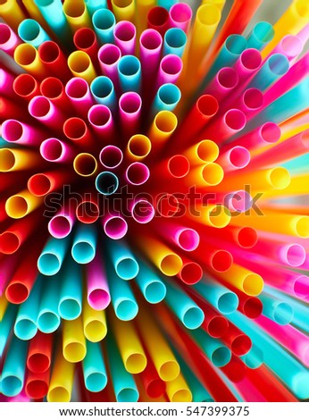 many color tubules for cocktail