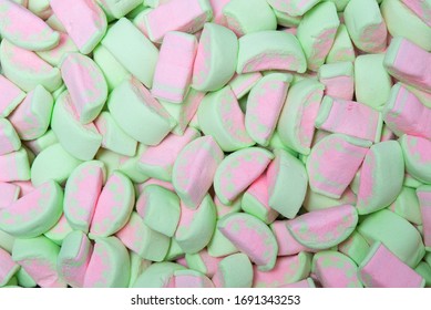 many colored marshmallow marmalade piece of watermelon view from above  - Powered by Shutterstock