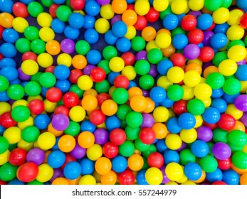 Many colorful plastic balls 