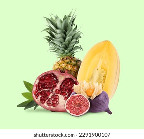 Numerosas frutas frescas en