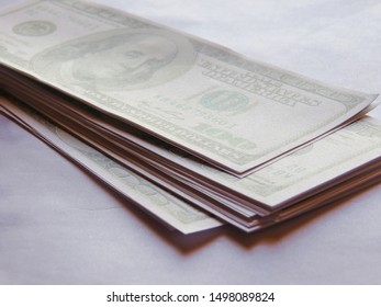  Many Dollars Money Fading Fake Money White Background Living Fraud                              