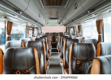 many empty seats without passengers on the bus