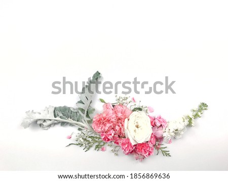 Similar – Bouquet with greeting card and candle