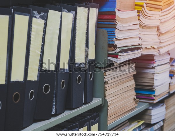 Many Folder Files Folder Store Office Stock Photo (Edit Now) 754919734