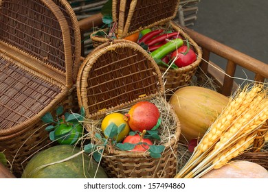 Many Food And Goods On Country Fair