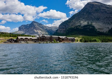 Many Glacier Hotel Of The Famous Glacier National Park At Montana