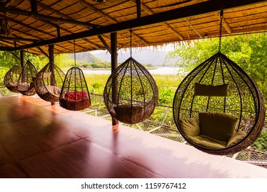 To Many Hammock Hanging Chair In Living Area Relaxing Corner Near River Scenic