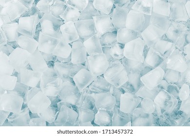 Many ice cubes. Cool background. 