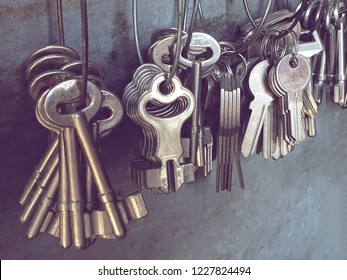 Many key chains
for copy key on locksmith shop