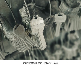 Many Key Chains For Copy Key On Locksmith Shop.